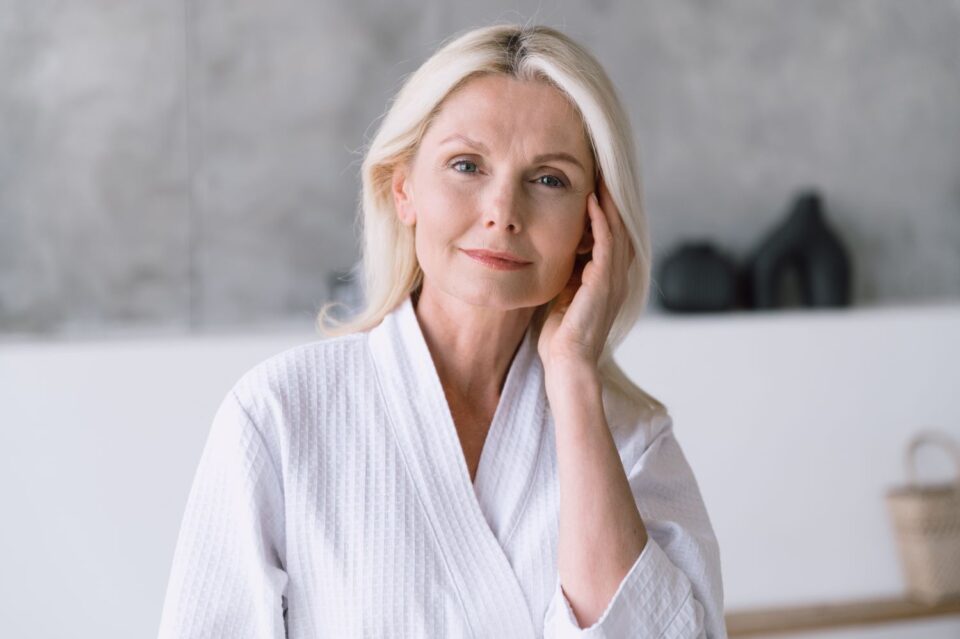 Mature woman with healthy, glowing skin in Jackson, MS